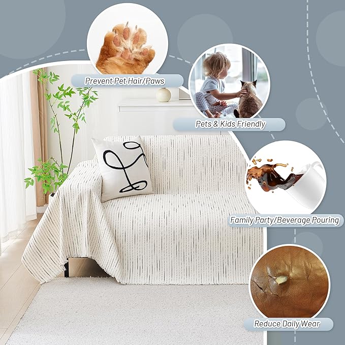 MYSKY HOME Couch Cover for Dogs, Sectional Couch Cover - Image 5