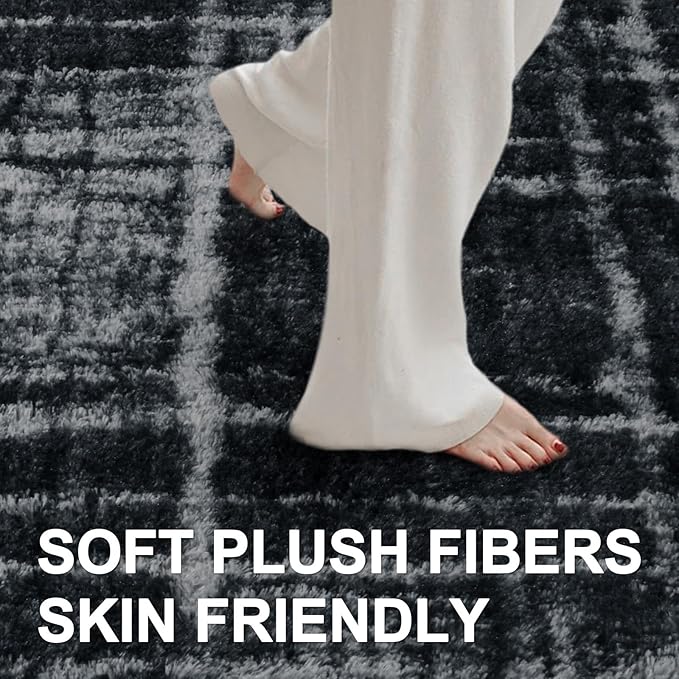 8x10 Ft Extra Large Shag Rugs for Living Room, Tie Dyed Ultra Soft Fluffy Furry - Image 5