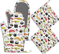 Japanese Kawaii Sushi Potholders & Oven Mitts Sets Cute Sushi Roll Silicone by BIGXIUKA
