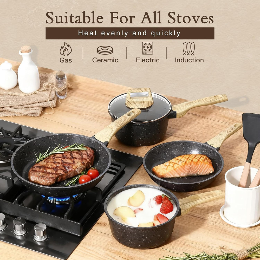 GiPP Ceramic Pots and Pans Set Non Stick - 17 Pcs Nonstick Cookware Set, Non-...