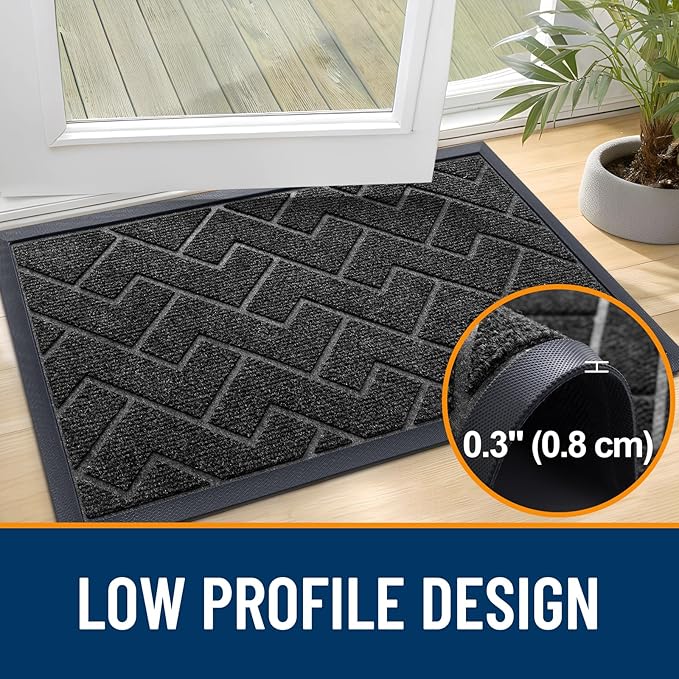 OLANLY Front Door Mat Indoor Outdoor Entrance, Waterproof All-Season, - Image 4