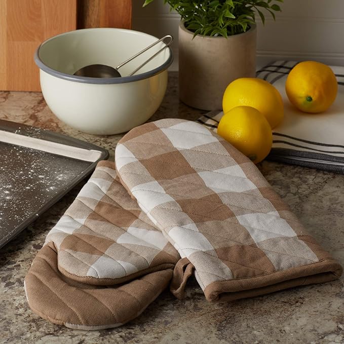 DII Buffalo Check Kitchen Collection, Classic Farmhouse Kitchen Set, Oven Mitt - Image 4