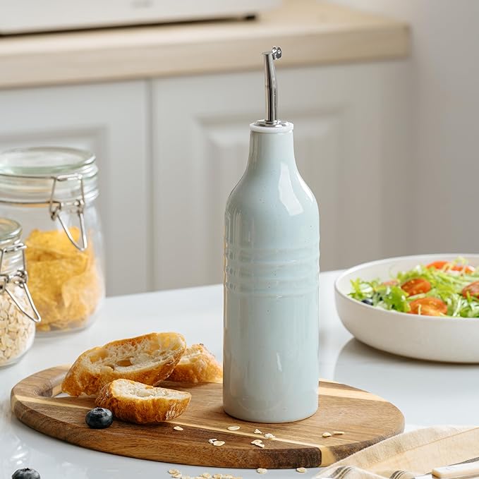 famiware Jupiter 16oz Ceramic Olive Oil Dispenser Bottle, 1 Piece Oil Dispenser - Image 2