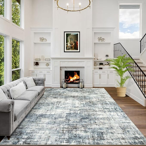 5x7 Area Rugs Washable Rug: Modern Abstract Living Room Rug Soft Anti-Skid Thin by GENTDRIZZ