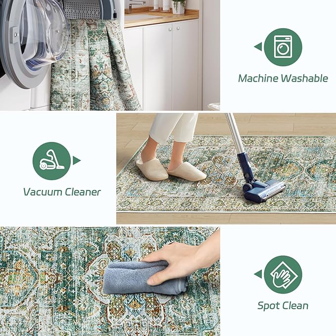 Madane Hallway Runner Rug 2x12, Extra Long Washable Runner Rugs - Image 4
