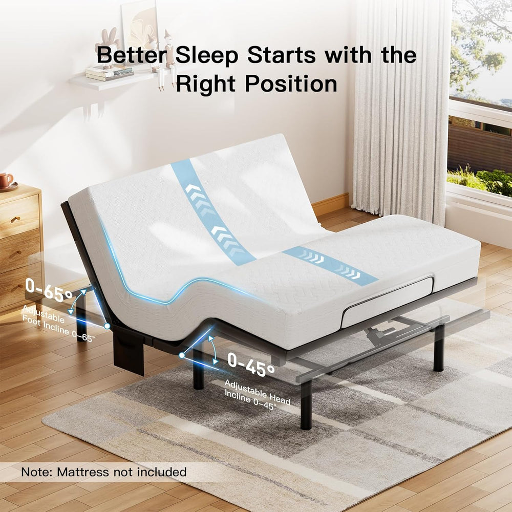 Pipishell Twin Adjustable Bed Frame with Wireless Remote and Zero Gravity