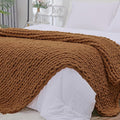 Bigacogo Chunky Knit Throw Blanket by Bigacogo