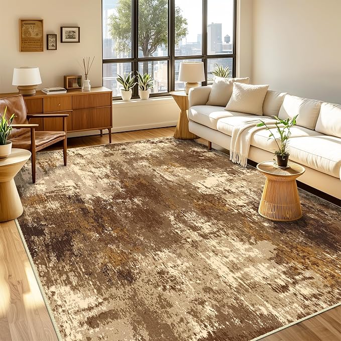 Washable Area Rugs 2'x3' Non-Slip Modern Abstract Soft - Image 8