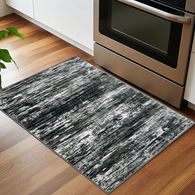 KOZYFLY Modern Abstract Entryway Rugs 2x3, Washable Kitchen Rug Non-Slip Soft - Image 3
