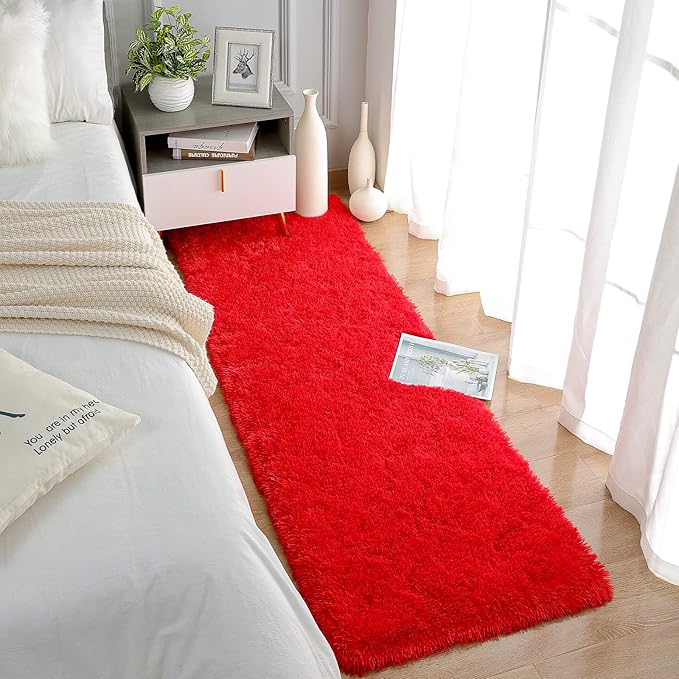 Chicrug Soft Runner Rugs for Bedroom Living Room Plush Fluffy Rug 2x6 Feet - Image 7