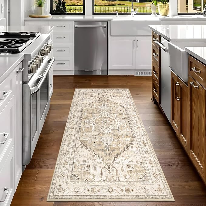 Yamaziot Washable Runner Rug, 3x6 Non-Slip Boho Vintage Hallway Rug - Image 8