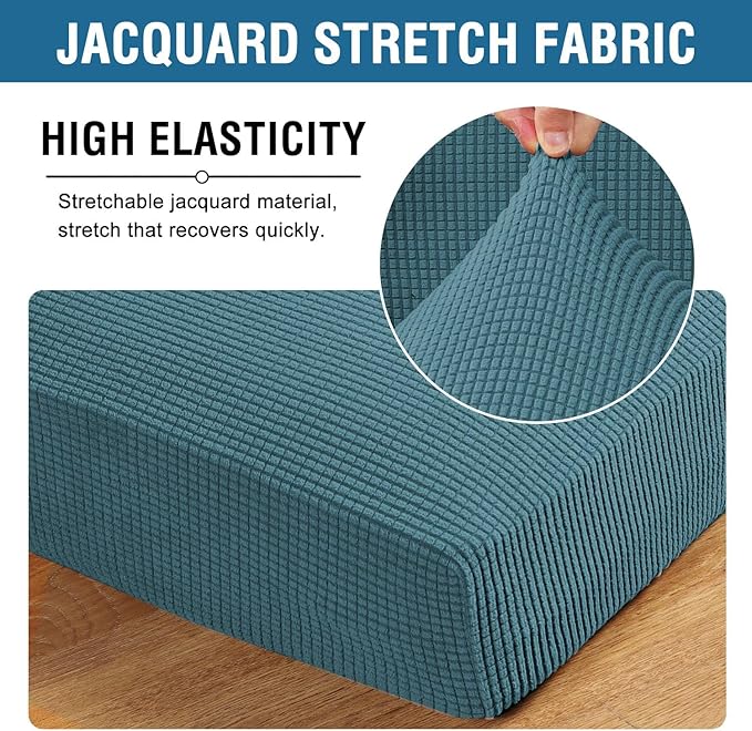 H.VERSAILTEX Super Stretch Individual Seat Sofa Covers Couch Slipcover Sets - Image 5