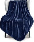 Exclusivo Mezcla Fleece Navy Blue Throw Blanket by ExclusivoMezcla