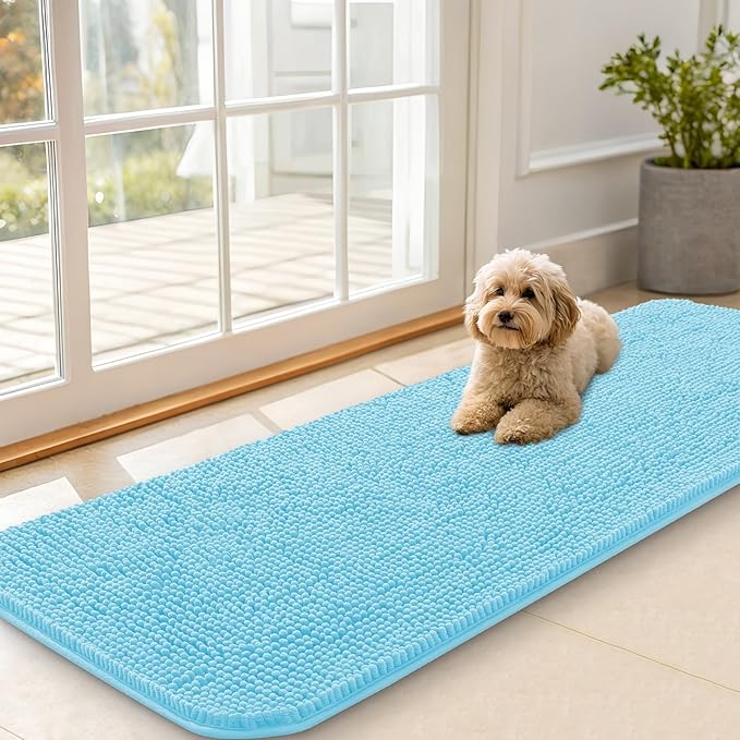 OLANLY Dog Door Mat for Muddy Paws 59x20, Absorbs Moisture and Dirt, Absorbent by OLANLY