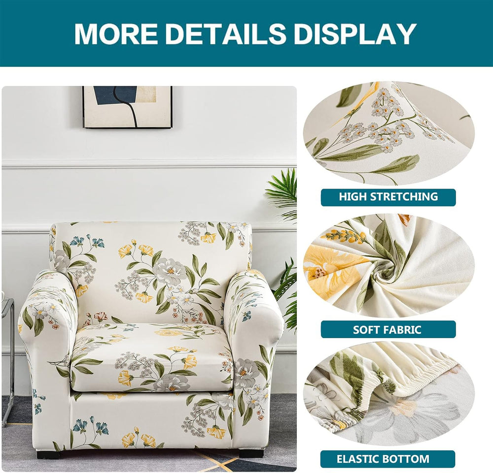 Stretch 2 Piece Chair Covers Armchair Sofa Couch Slipcover,Small,24