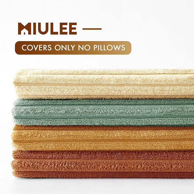 MIULEE Boho Farmhouse Throw Pillow Covers 20x20 Inch Set of 4 Summer Modern - Image 3