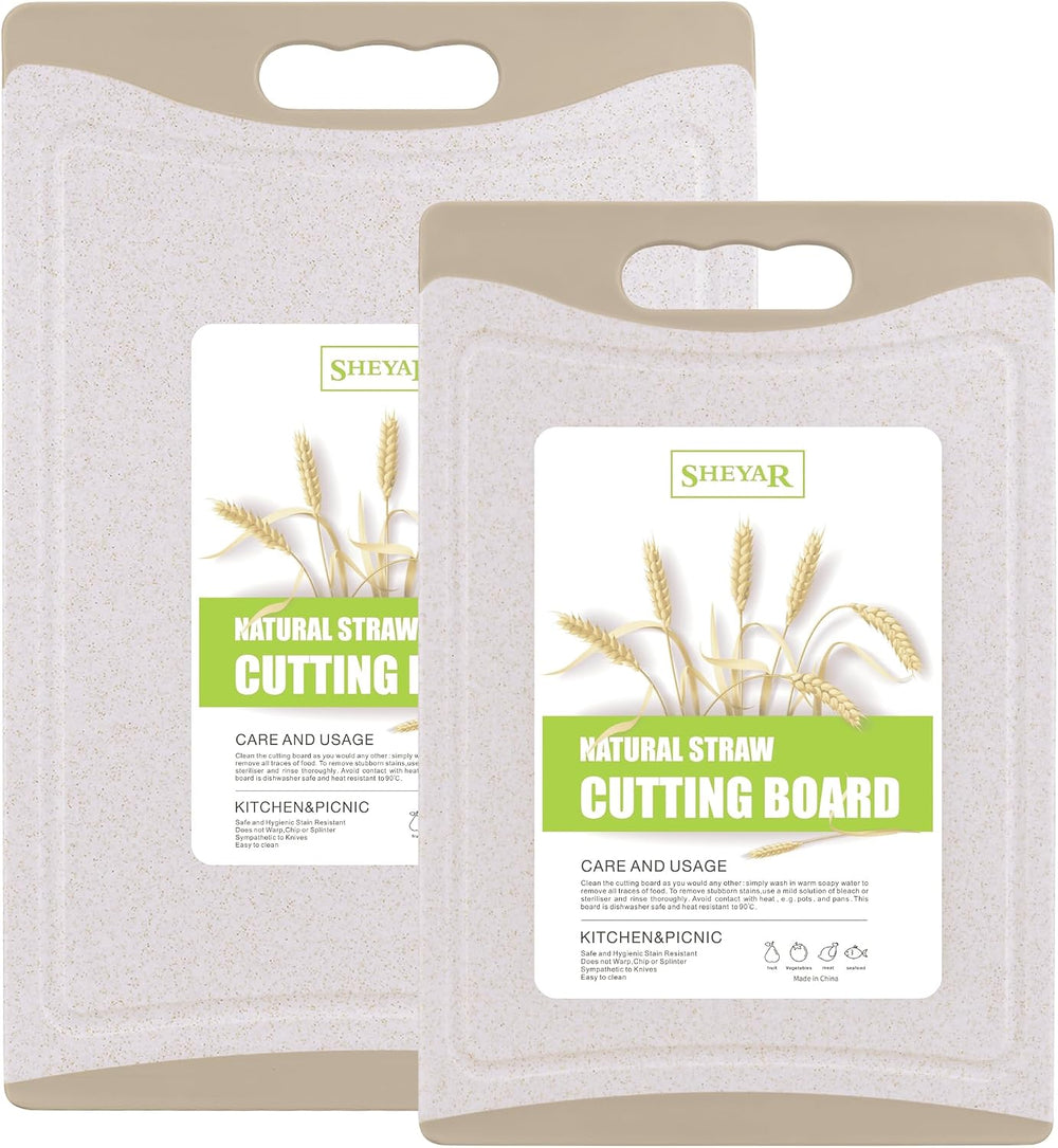 Cutting Board for Kitchen, Wheat Straw Fiber Cutting Board, Dish Washer Safe