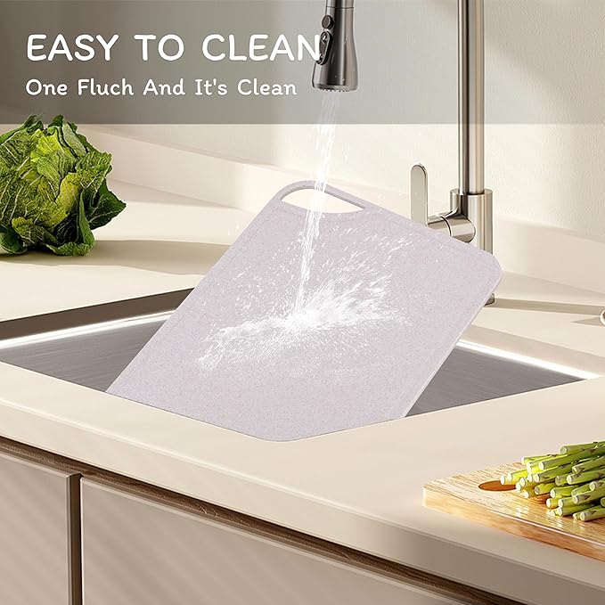 Cutting Board for Kitchen, Wheat Straw Fiber Cutting Board, Dish Washer Safe - Image 5