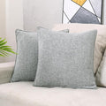 HPUK Linen Throw Pillow Covers Pack of 2, 18x18 Inch Accent Cushion Covers by HPUK