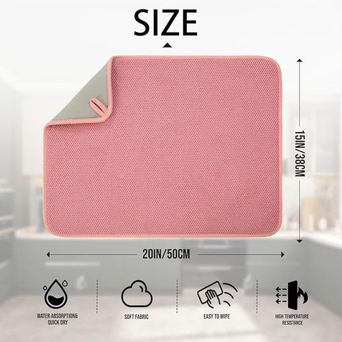 2 Pack Microfiber Dish Drying Mat - Image 2