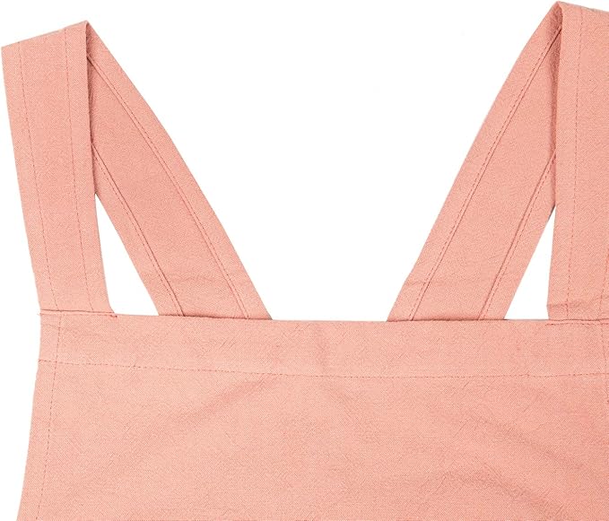 ELEZAY Aprons for Women with Pockets Plus Size Comfort Cross Back No Tie Cotton - Image 6