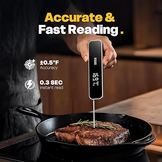Meat Thermometer Digital, 0.3 Sec Instant Read Food Thermometer - Image 3