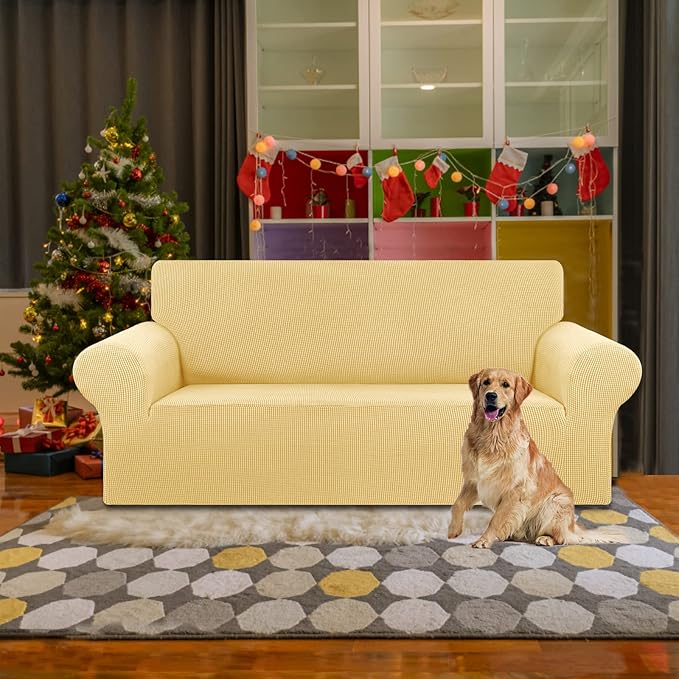 KEKUOU Stretch Loveseat Sofa Cover Slipcover, Couch Covers - Image 2