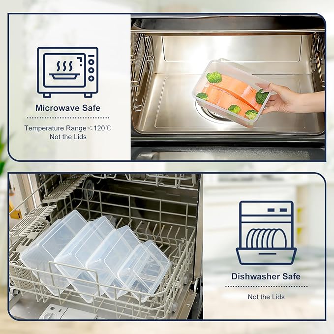 50 PCS Food Storage Containers Set, Plastic Food Containers - Image 4