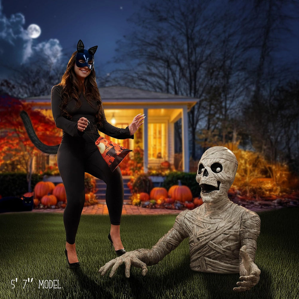 BOO BOX 3 Ft. Halloween Groundbreaker Mummy, Giant Outdoor Decoration for Yar...