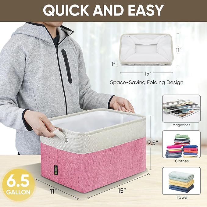 BALEINE 2 Pack Fabric Closet Storage Bins - Image 7