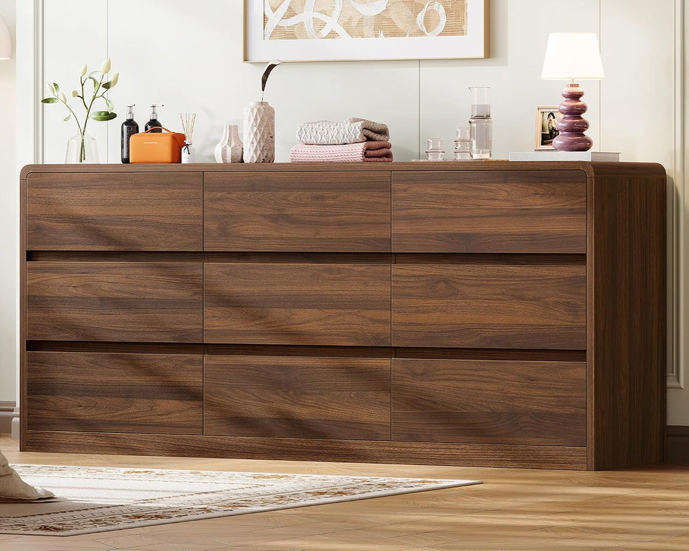 TEENFON 9 Drawer Dresser for Bedroom, 63" Wide Dressers & Chest of D...
