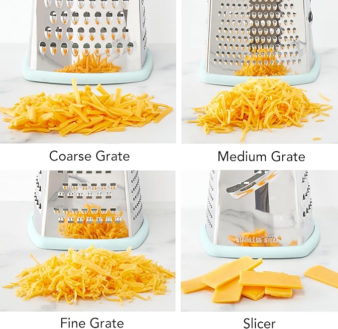 Tovolo Box Grater 4 Sided Large Stainless Steel Cheese Grater - Image 4