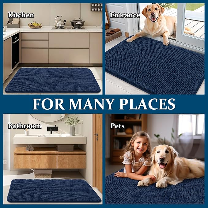 OLANLY Dog Door Mat for Muddy Paws 54x24, Absorbs Moisture and Dirt, Absorbent - Image 8