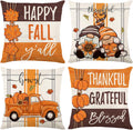 ONFAON Fall Decorations for Home, Fall Pillow Covers 18x18 Set of 4, Thanksgiving Decorations Autumn Cushion Case for Couch(Fall06)