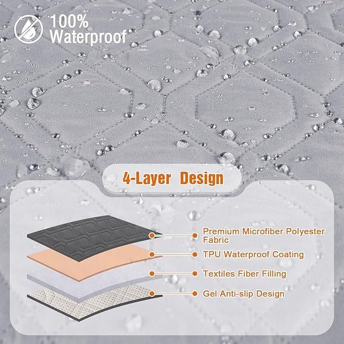 VANSOFY Waterproof Recliner Couch Covers, Sofa Covers 1-Piece Washable - Image 5