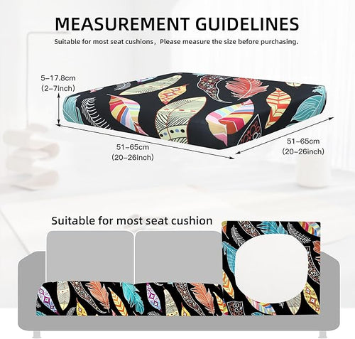 8Pcs Outdoor Cushion Covers, Patio Cushion Covers, Stretch Elastic Slipcovers - Image 2