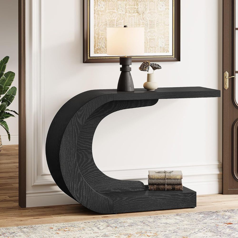 Tribesigns 43.3" Mid-Century Modern Console Table for Entryway, Wood C-S...
