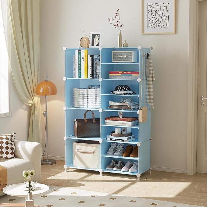 AWTATOS Closet Organizer 8 Cube Storage Shelves Closet Storage Clothes