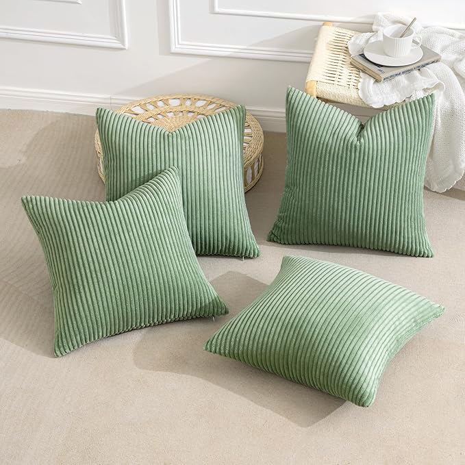 MIULEE Boho Farmhouse Throw Pillow Covers 18x18 Inch Set of 4 Mordern Nordic - Image 4