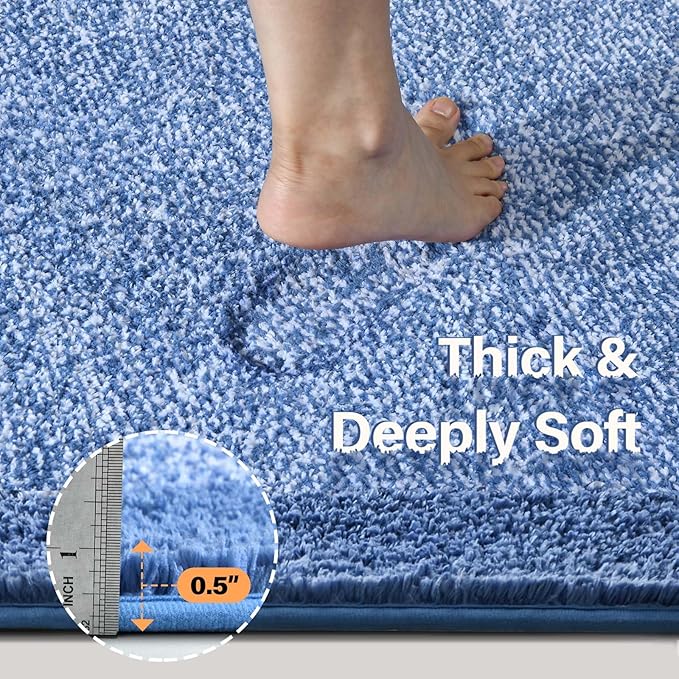 36x24 Large Bathroom Rugs Washable Non Slip, Soft Absorbent Quick Dry Mats - Image 4