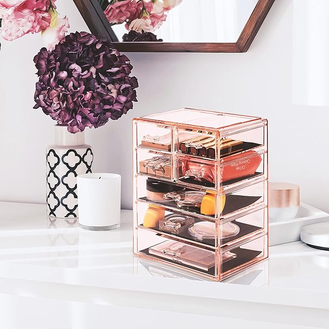 Sorbus Acrylic Makeup Organizer Set, 7-Drawer Vanity & Countertop Cosmetic - Image 9