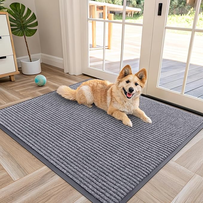 OLANLY Front Door Mat Indoor Outdoor Entrance, Waterproof Heavy Duty Doormat by OLANLY