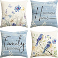 AVOIN colorlife Spring Saying Flowers Butterfly Bird Throw Pillow Covers by AVOINcolorlife