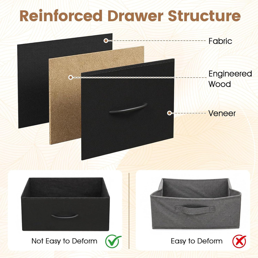 GIANTEX 7-Drawer Wide Dresser (Black)