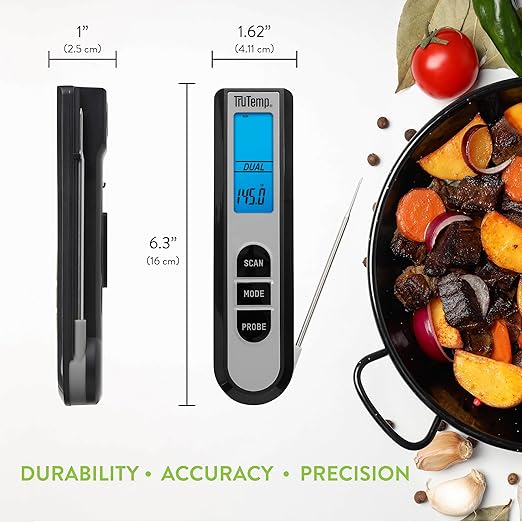 Taylor TruTemp Dual Instant Read Infrared Meat and Food Thermometer, Digital - Image 3