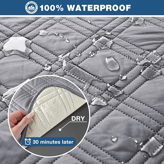 TAOCOCO 100% Waterproof Recliner Sofa Cover, Non Slip Split Couch Covers - Image 3