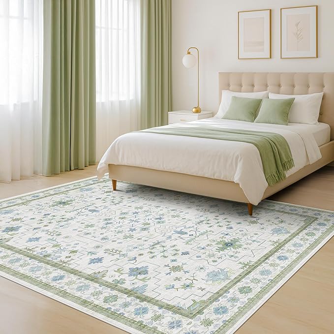 Blue and Green 4x6 Rugs for Small Living Room - Image 9