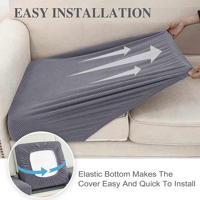 Couch Cushion Covers Seat Cushion Cover Stretch Couch Cover Separate Sectional - Image 5
