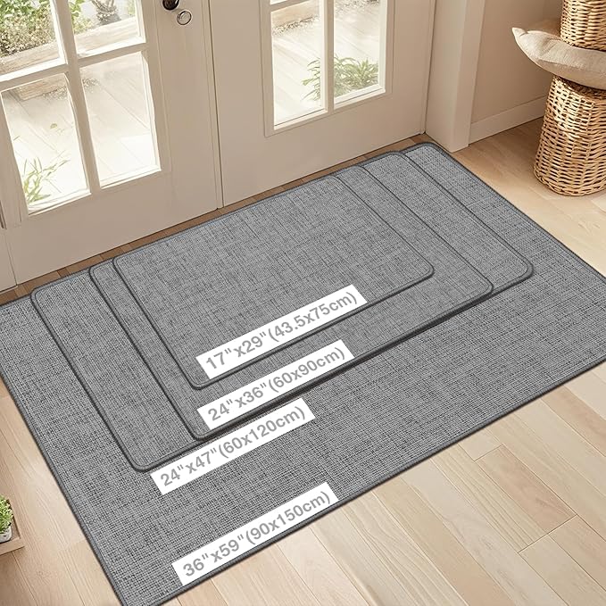 LEKEEPGO Ultra Thin Indoor Door Mat 17"x29", Low-Profile Door Mat Indoor - Image 2