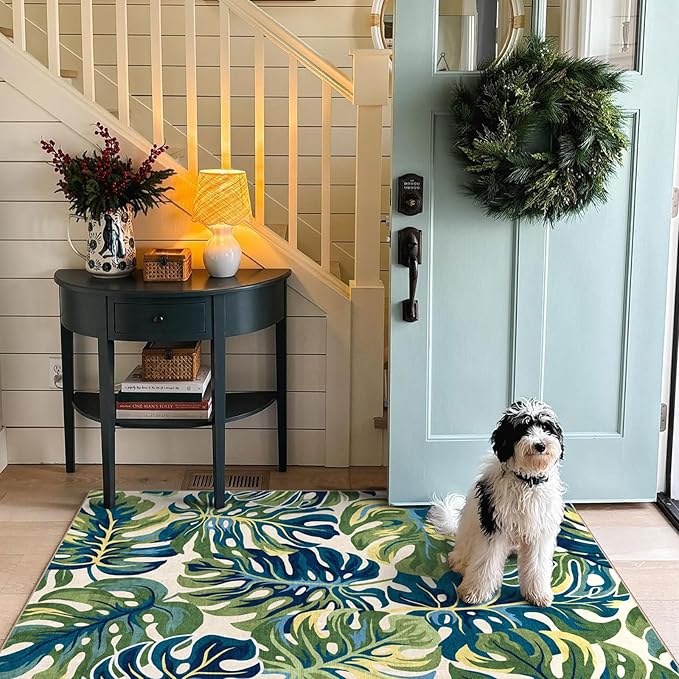 3x5 Botanical Entry Rug
